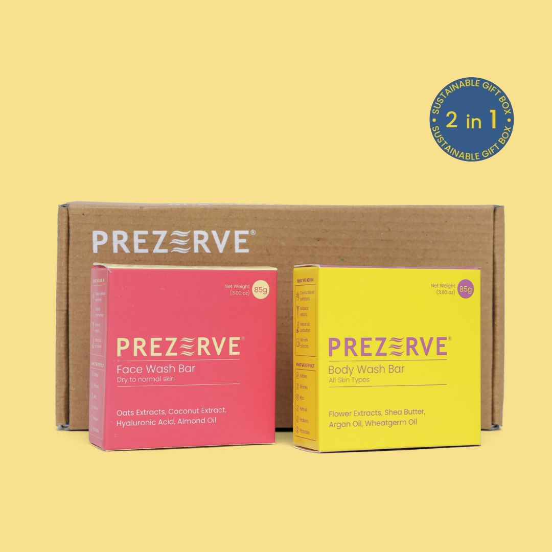 Prezerve Dry Skin Face & Floral Body Wash Bars Combo