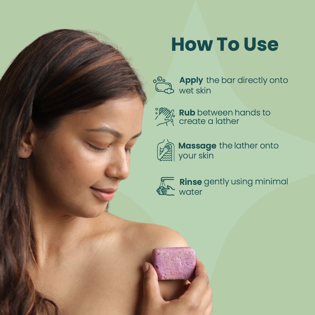 Prezerve Body Wash Bar with Flower Extracts for All Skin Types