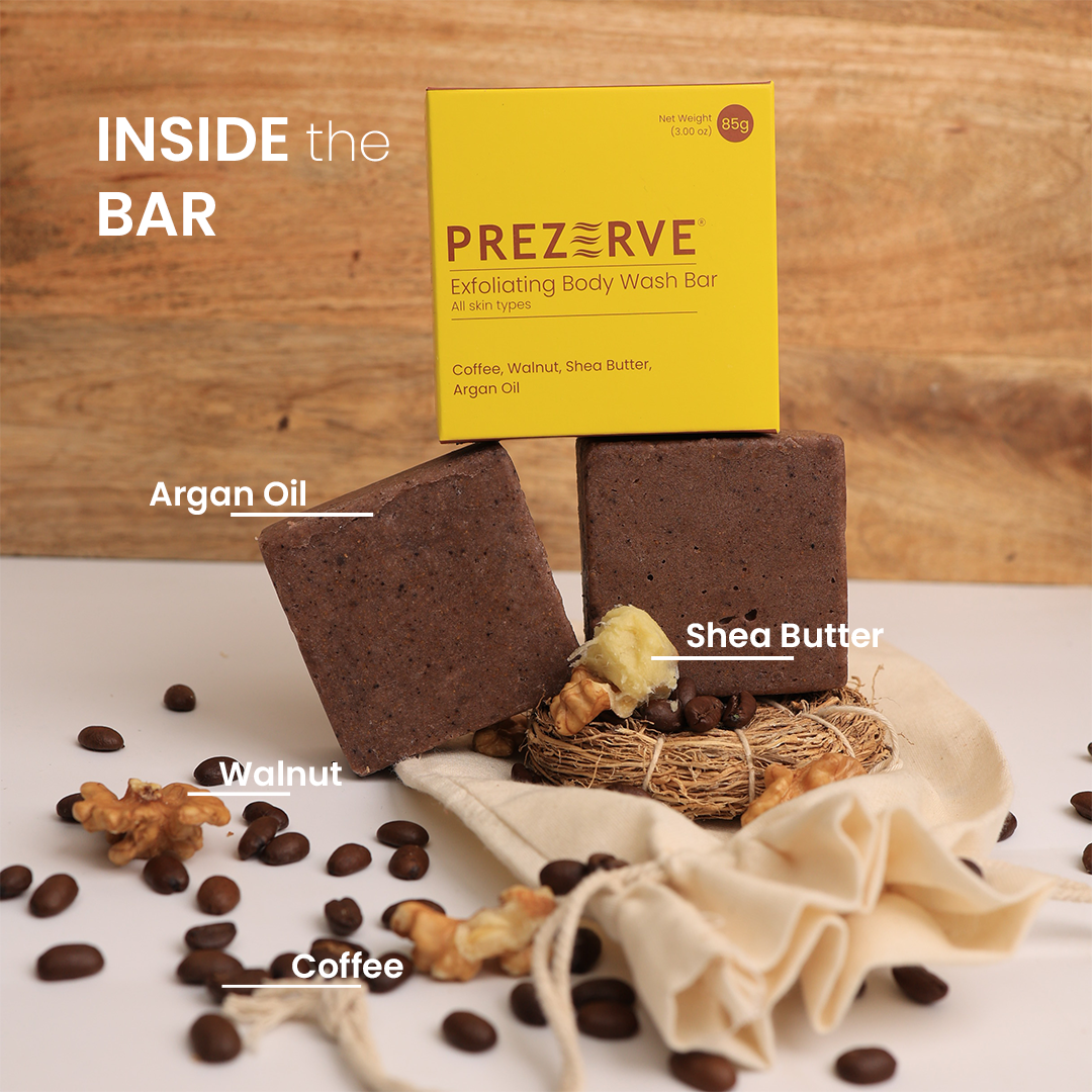 Prezerve Combo Pack: Exfoliating Body Wash Bars for All Skin Types (Set of 2)