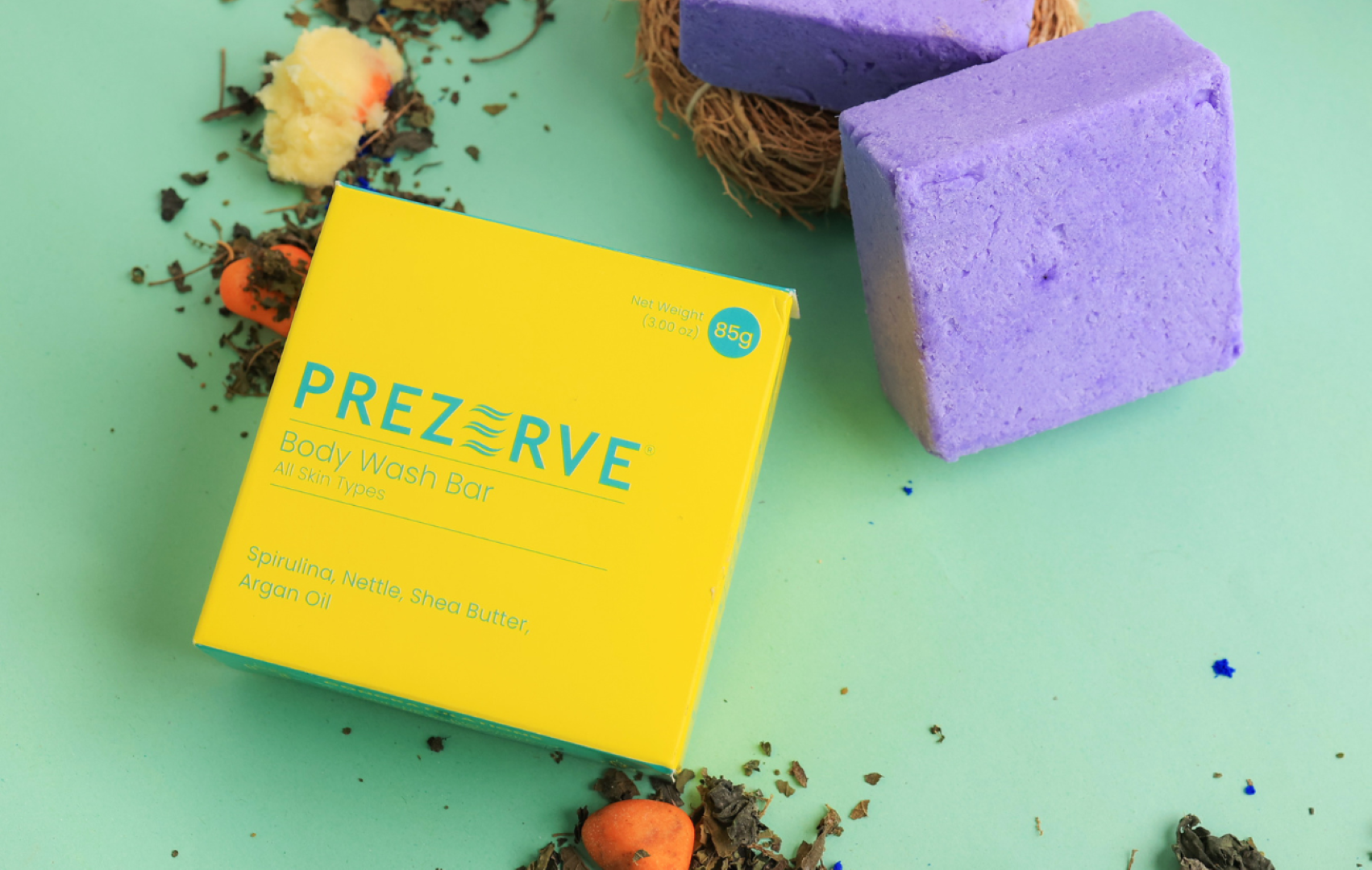 Embrace Nature's Wisdom: The Body Wash Bar with Blue Spirulina and Nettle Extracts for Nourished, Radiant Skin