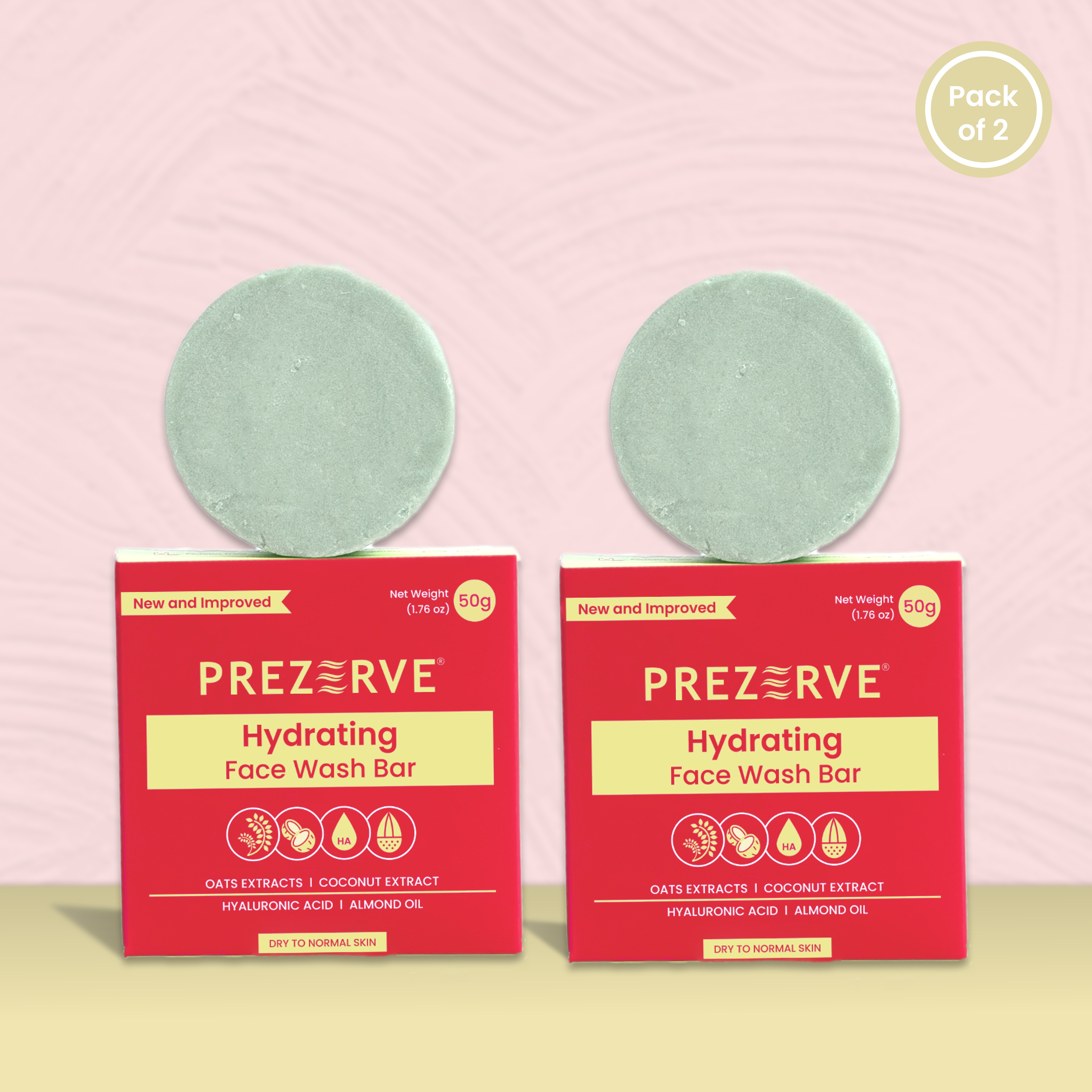 Prezerve Hydrating  Face Wash Bars for Dry to Normal Skin  (Pack of 2)