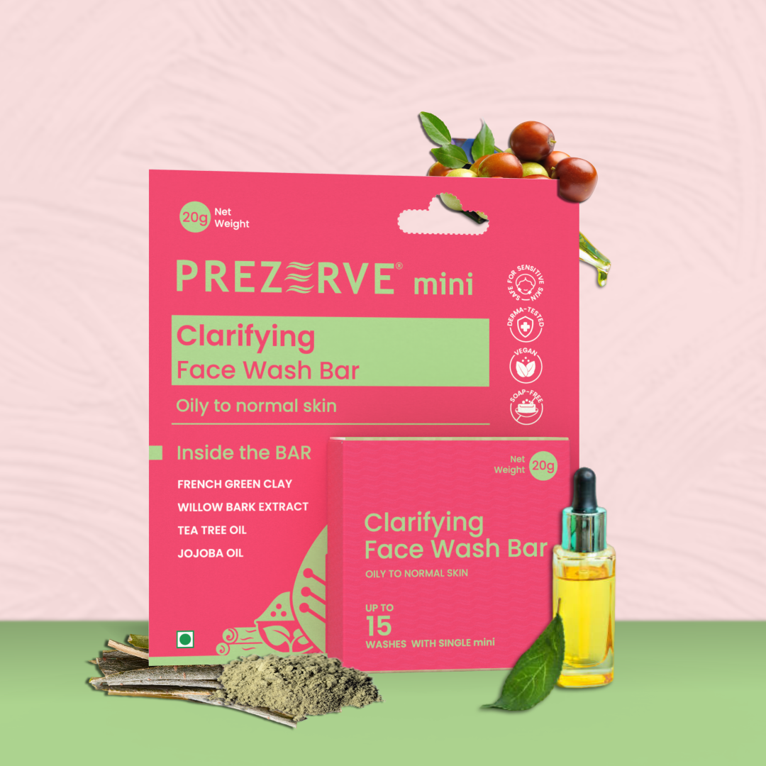 Prezerve Clarifying Mini Face Wash for Oily Skin- Gentle & pH Balanced