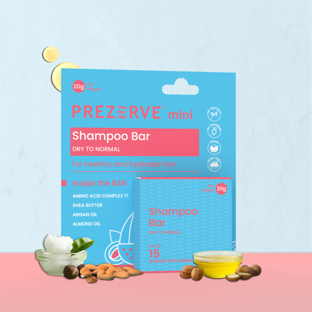 Prezerve Mini Shampoo Bar Dry to Normal Hair - Revives & Strengthens