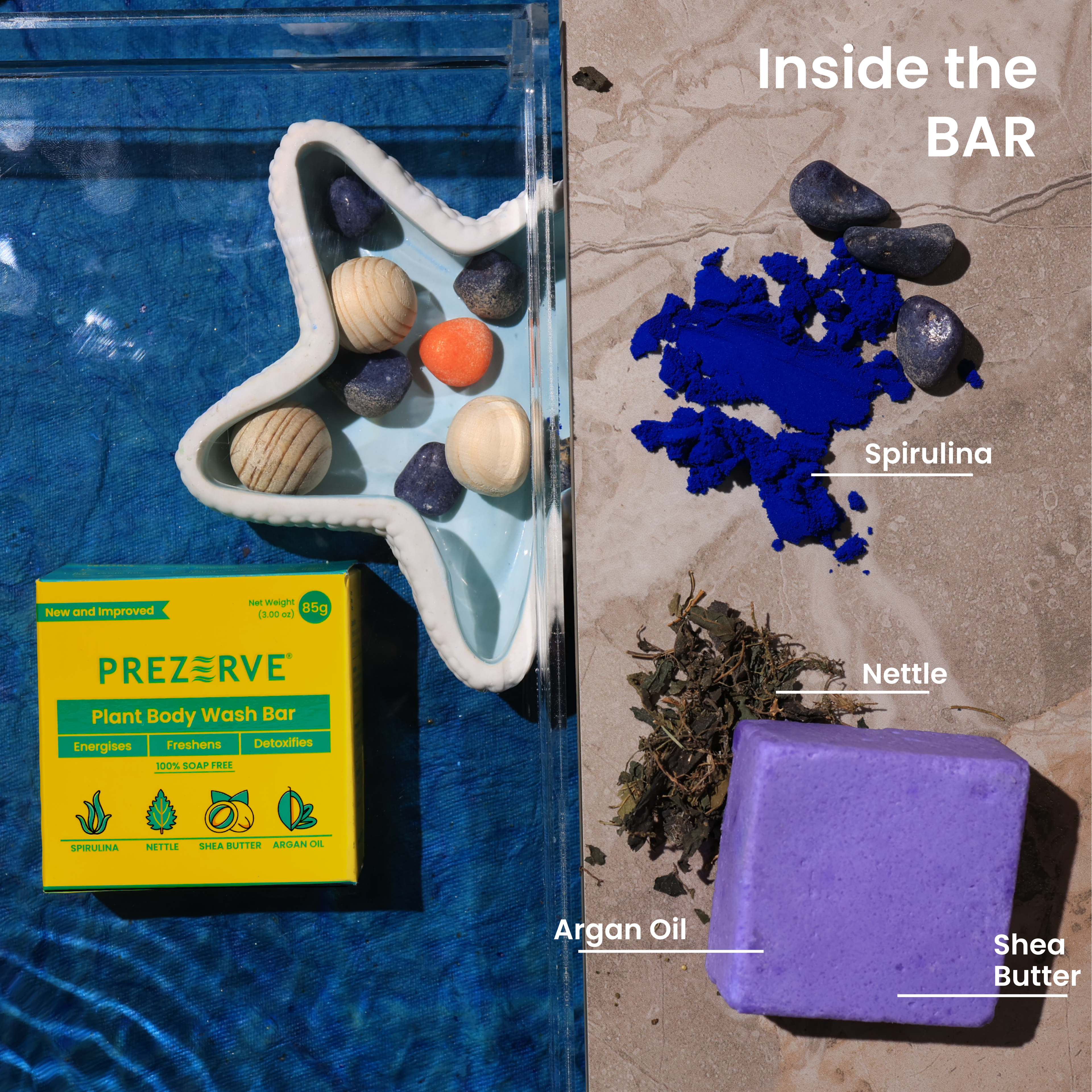 Prezerve Energising Body Wash Bars with Plant Extracts  -  (Pack of 2)