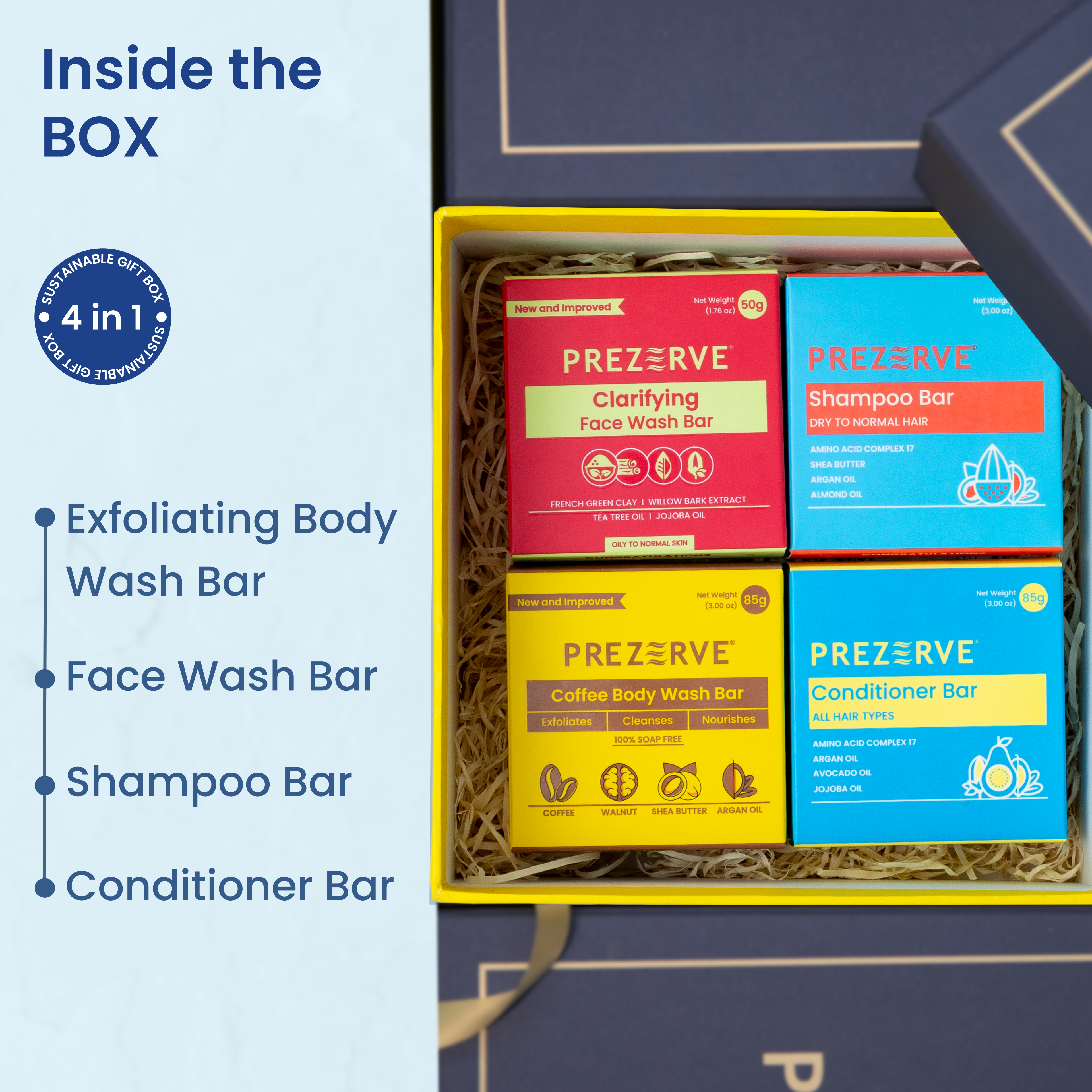 Prezerve Eco-Conscious Gift Set for All Occasions (Pack of 4 Products)