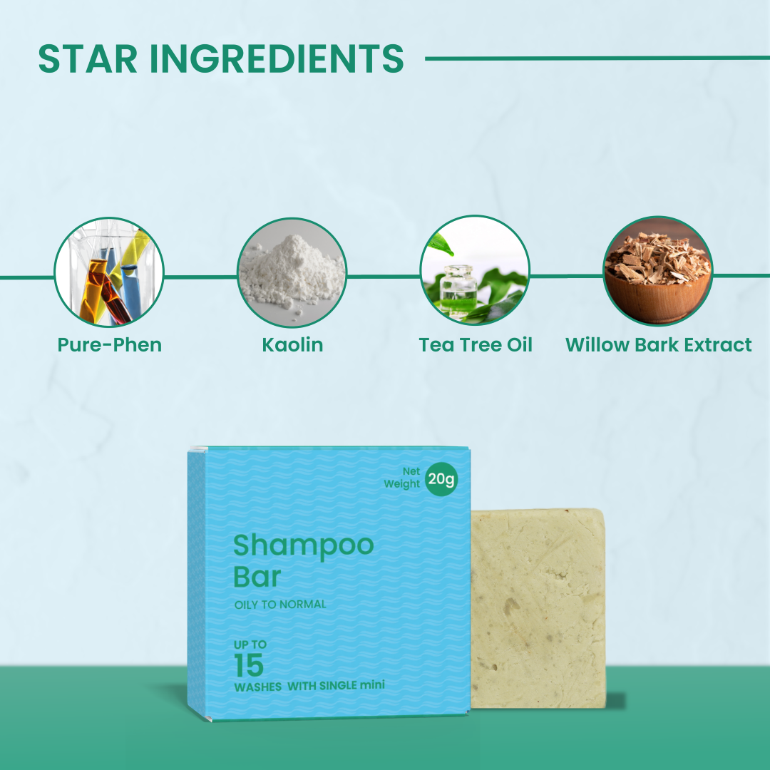 Prezerve Clarifying Mini Shampoo Bar Oily, Dandruff-Prone Hair(Pack 2)