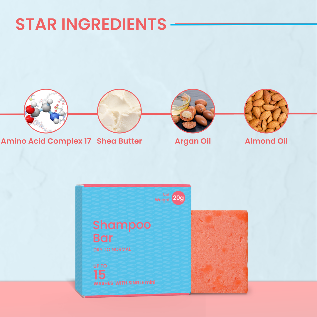 Prezerve Nourishing Mini Shampoo Bar for Dry to Normal Hair(Pack of 2)