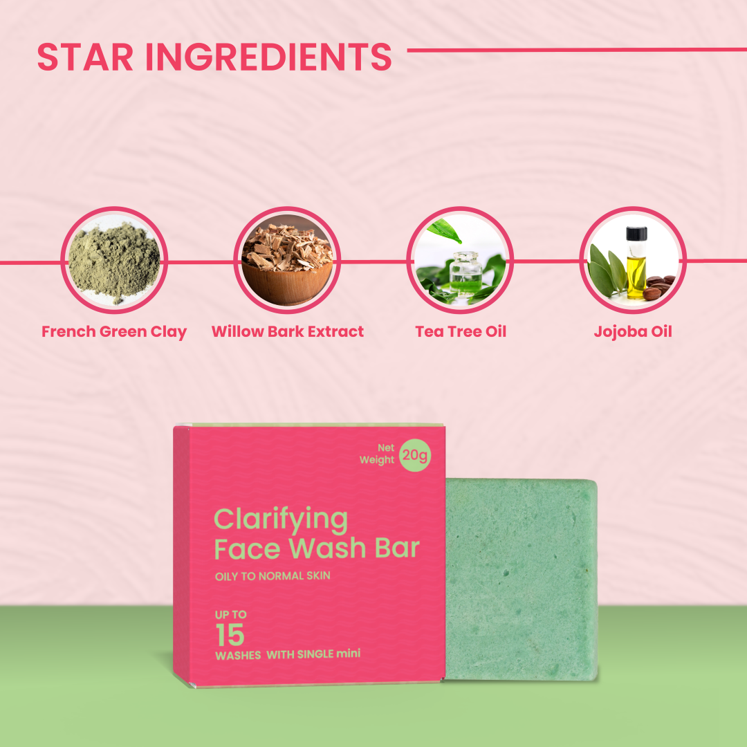 Prezerve Top Rated Mini Clarifying Facewash Bar I Oily Skin, Pack of 2