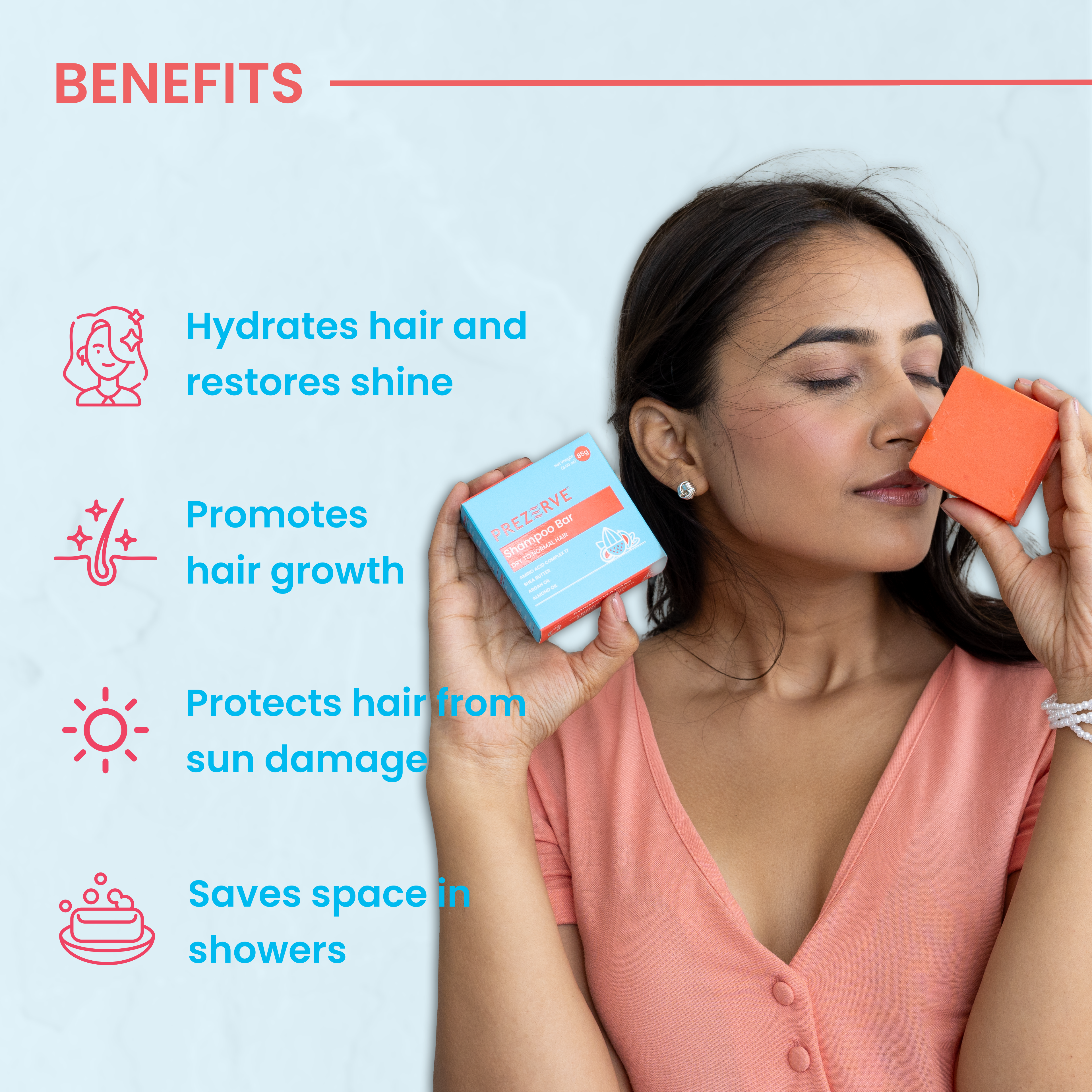 Prezerve Deep Hydration Combo - Shampoo & Conditioner Bar for Dry Hair