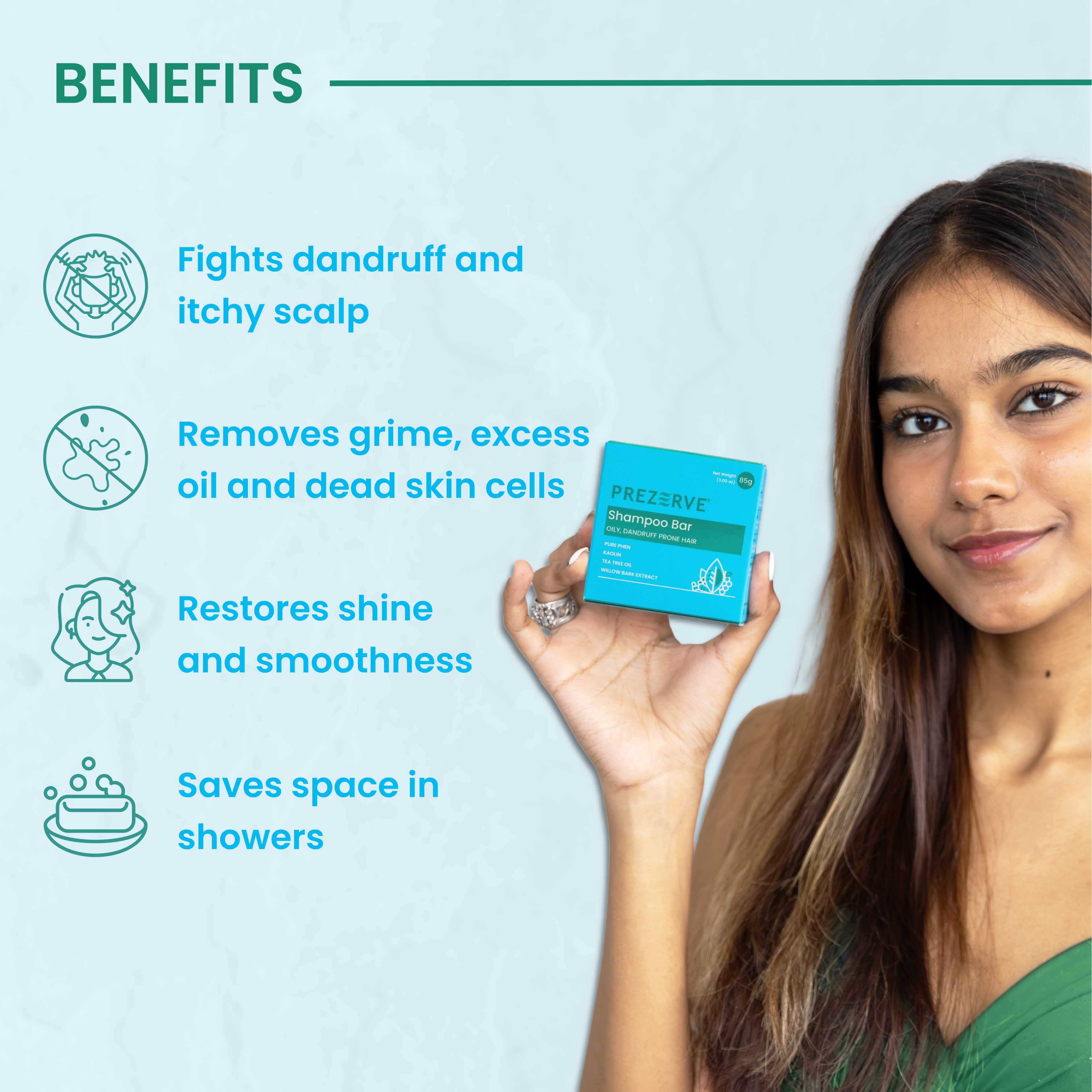 Prezerve Natural Clarifying Shampoo for Oily Hair &  Bamboo Soap Dish