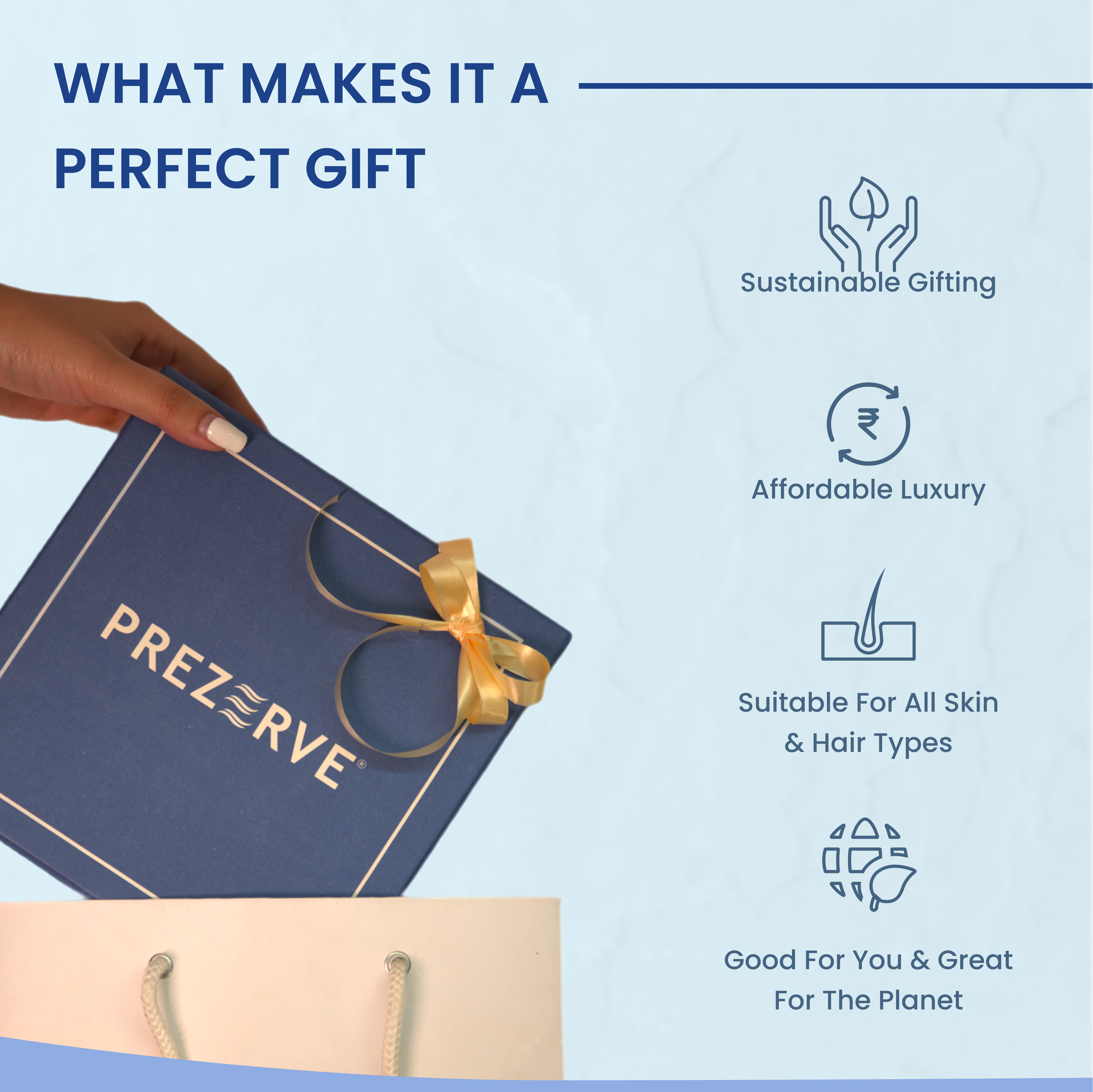 Prezerve Bestseller Gift Set with Shampoo, Conditioner and Bamboo Dish