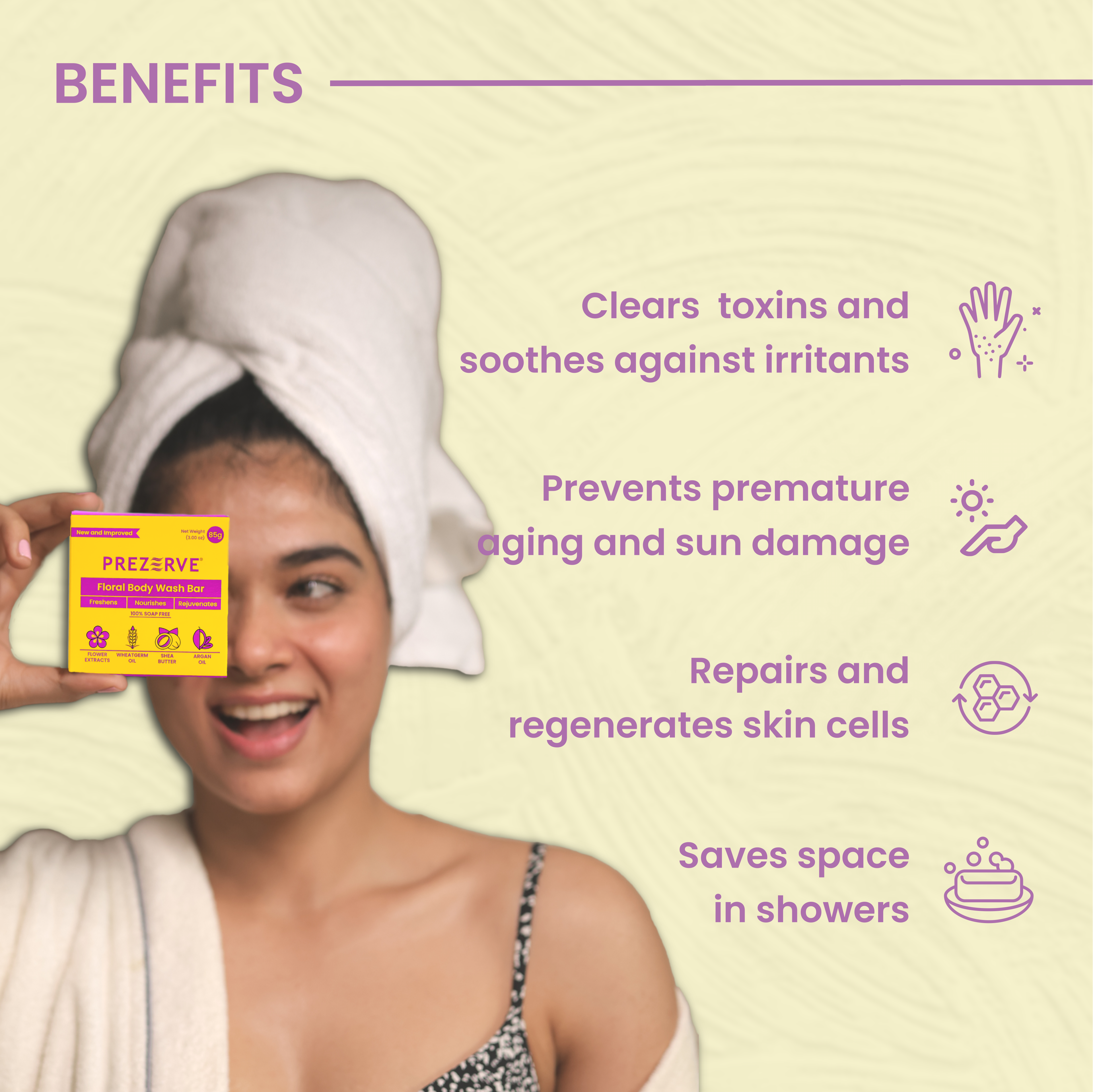 Prezerve Hydrating Face Wash and Flower Extracts Body Wash (Pack of 2)