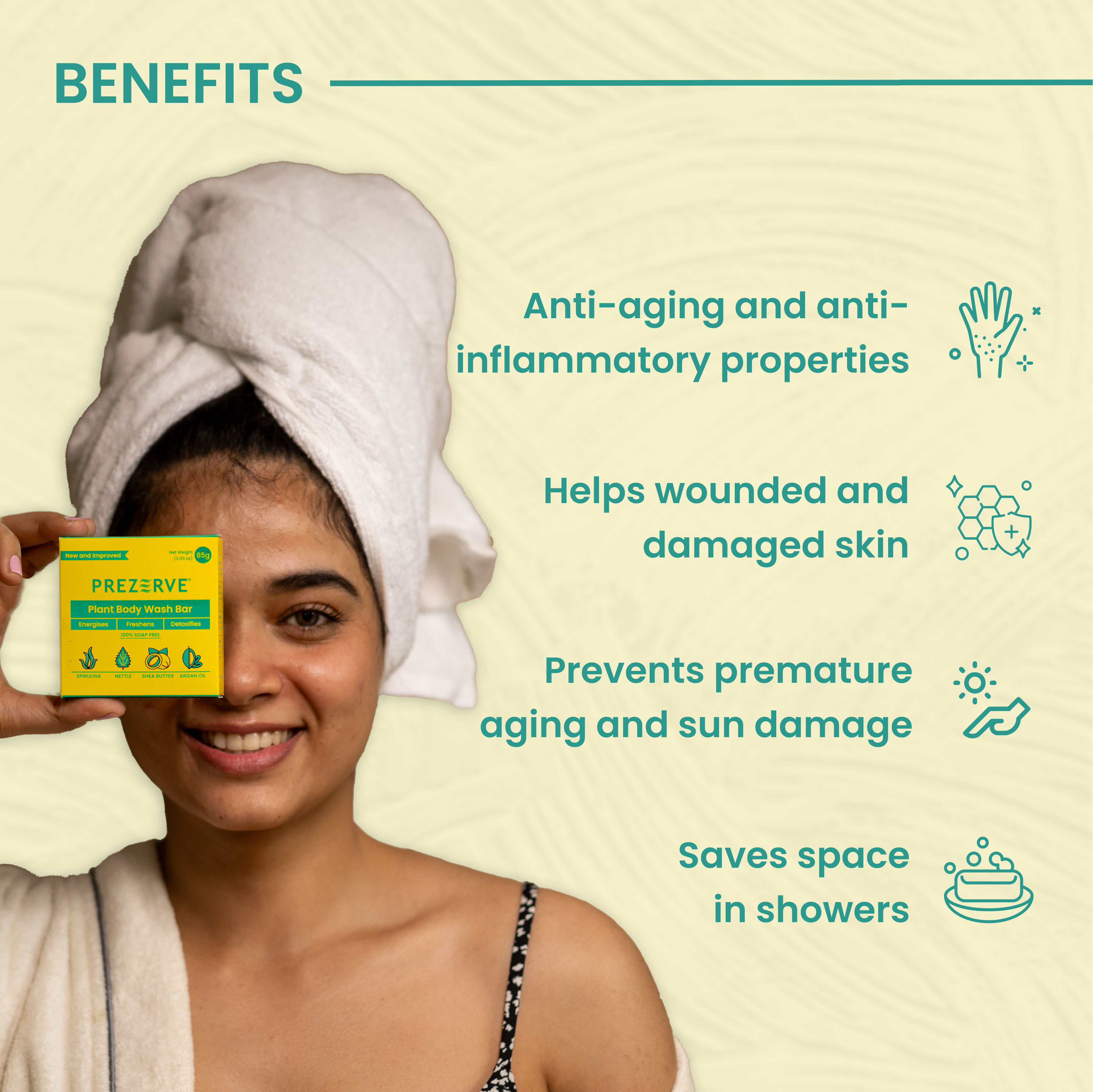 Prezerve Dry Skin Face Wash & Plant Extract Body Wash Bars (Pack of 2)