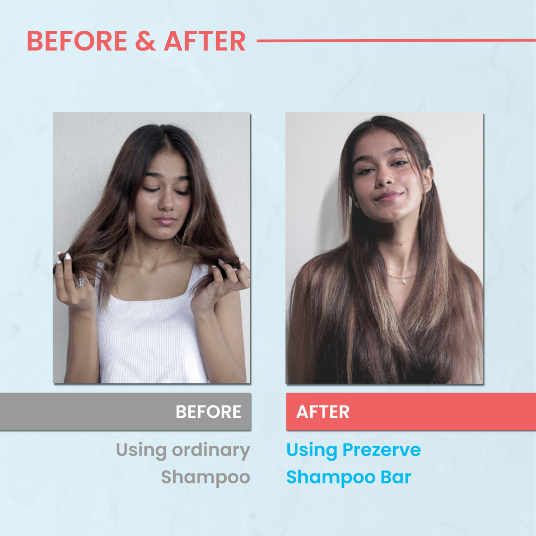 Prezerve Mini Shampoo Bar Dry to Normal Hair - Revives & Strengthens