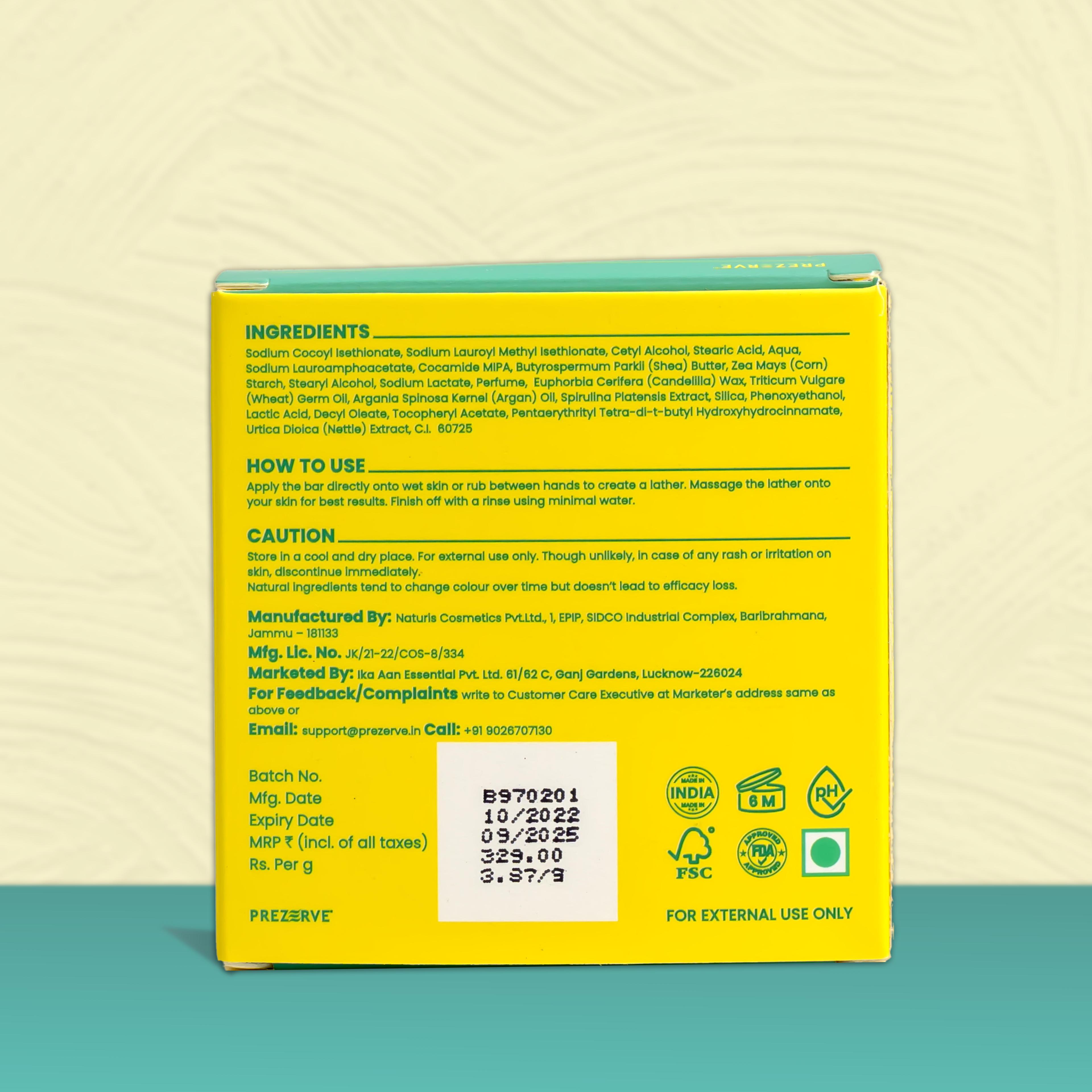 Prezerve Energising Body Wash Bars with Plant Extracts  -  (Pack of 2)