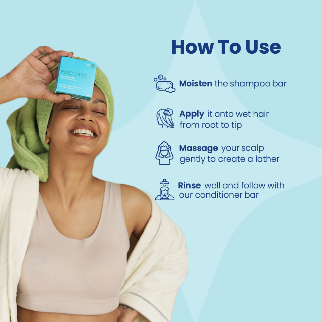 Prezerve Combo Pack: Clarifying Shampoo Bars for Oily, Dandruff-Prone Hair (Set of 2)
