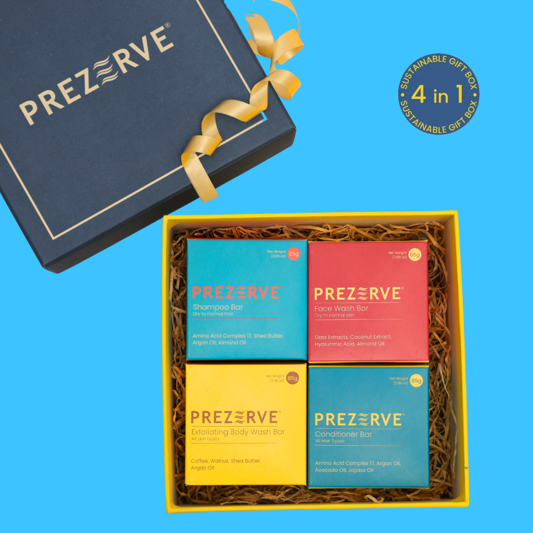 Prezerve 4-Product Gift Set - Natural Care for Skin and Hair