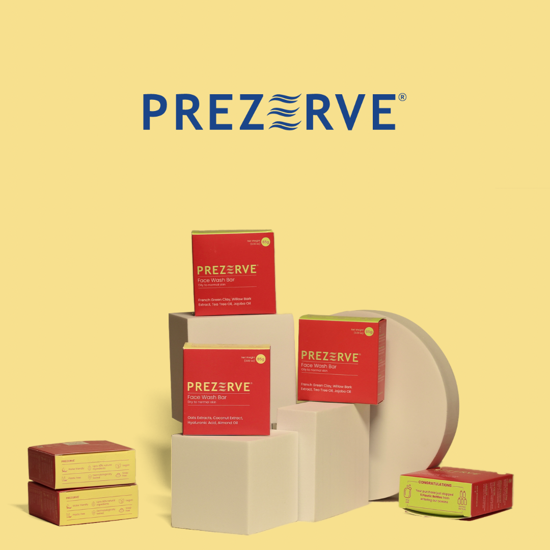 Prezerve 3-in-1 Face Wash Bars & Bamboo Tray Combo