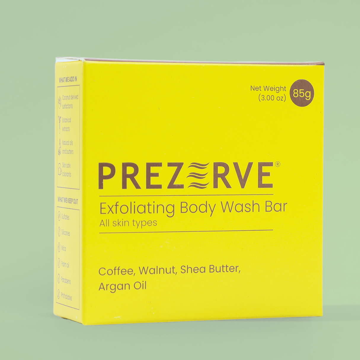 Prezerve Exfoliating Body Wash Bar for All Skin Types