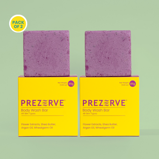 Prezerve Combo Pack: Body Wash Bars with Flower Extracts for All Skin Types (Set of 2)