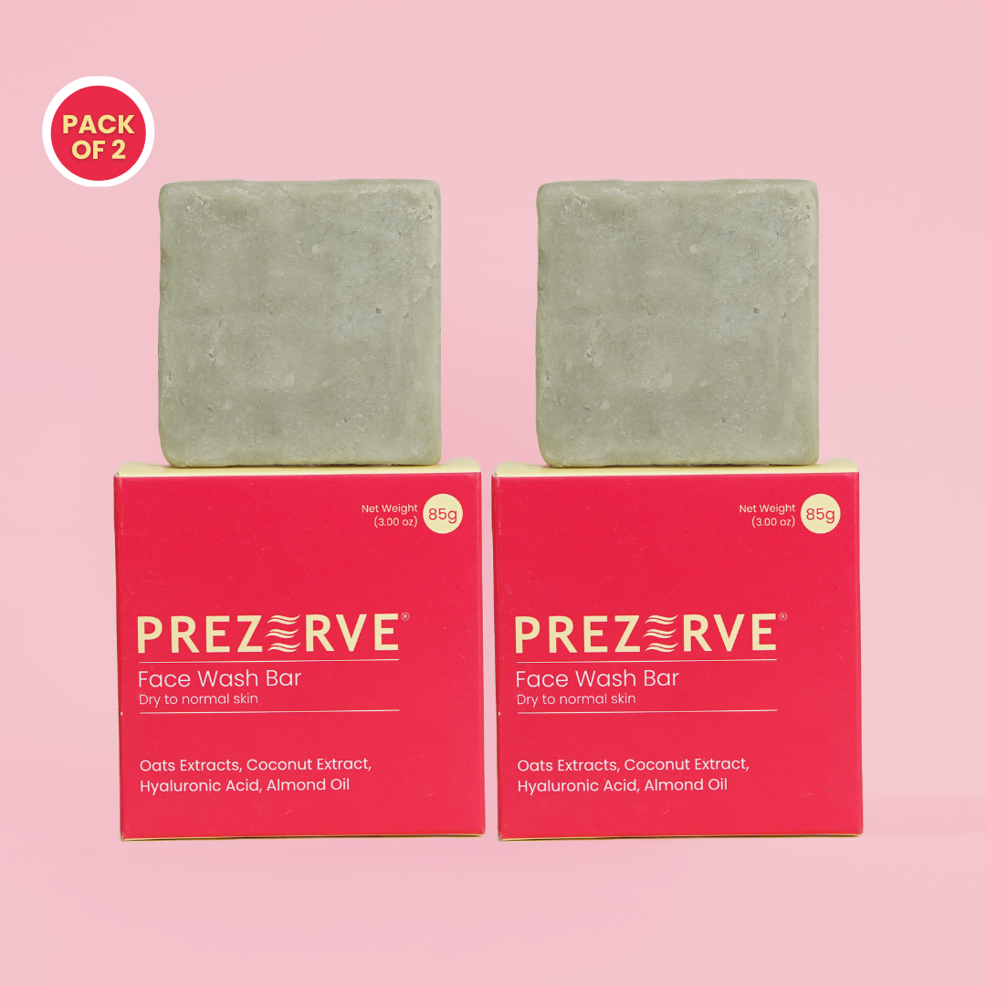 Prezerve Combo Pack: Hydrating Face Wash Bars for Dry to Normal Skin (Set of 2)