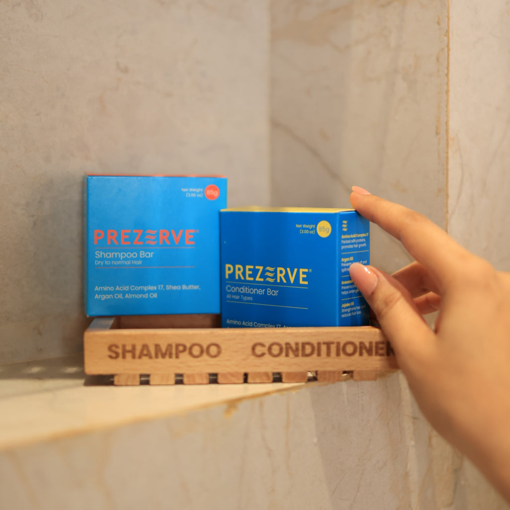 Prezerve Bamboo Storage Dish for Shampoo and Conditioner Bars